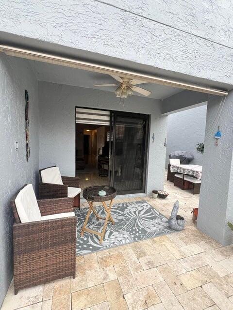 9815 Watermill Cir Unit B, Boynton Beach, FL 33437 - view of patio / terrace featuring ceiling fan