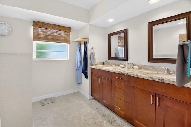 11814 N Lake Dr, Boynton Beach, FL 33436 - full bath with double vanity and recessed lighting
