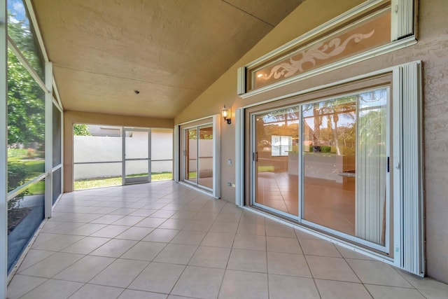 6661 Sherbrook Dr, Boynton Beach, FL 33437 - unfurnished sunroom with lofted ceiling and plenty of natural light