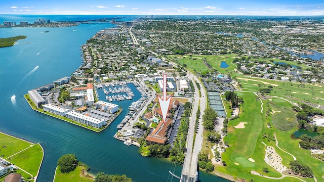 1036 US Highway 1 Unit 318, North Palm Beach, FL 33408 - drone / aerial view of a nearby body of water and a golf course