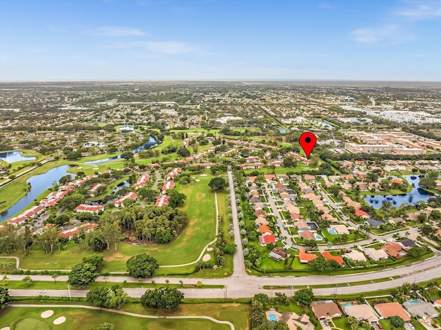 9199 Pecky Cypress Ln Unit 7H, Boca Raton, FL 33428 - aerial overview of property's location with a nearby body of water, nearby suburban area, and a local golf course