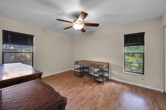 1966 9th St, Vero Beach, FL 32960 - bedroom featuring wood finished floors and ceiling fan