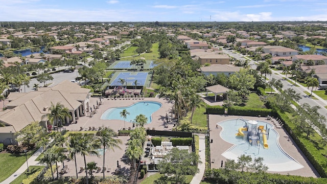 244 Behring Way, Jupiter, FL 33458 - aerial view of residential area featuring a pool area