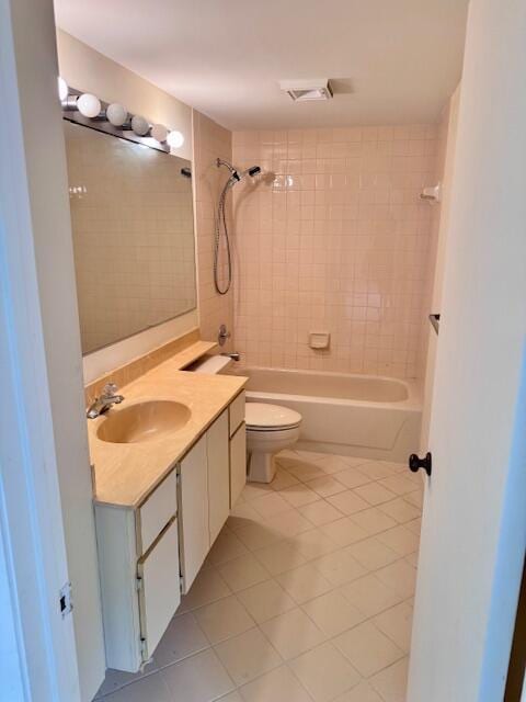 217 Live Oak Ln, Boynton Beach, FL 33436 - bathroom featuring vanity, tile patterned flooring, and  shower combination