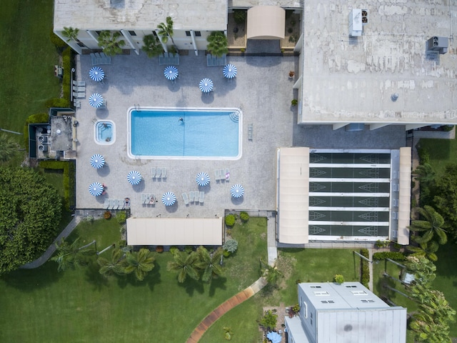 2600 NE 1st Ln Unit 3110, Boynton Beach, FL 33435 - drone / aerial view of a pool