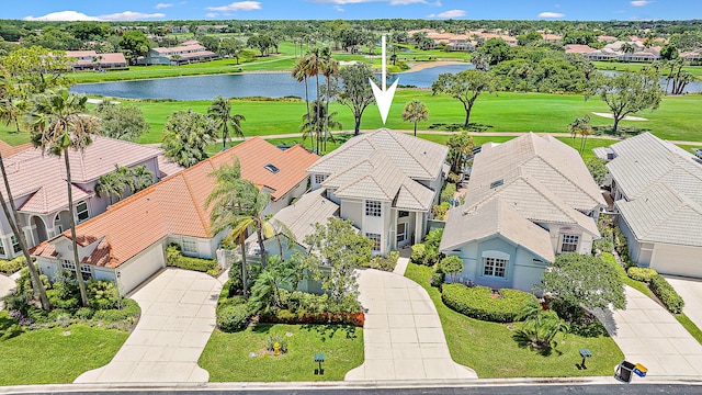 313 Eagleton Golf Dr, Palm Beach Gardens, FL 33418 - aerial view of residential area with a nearby body of water and a golf course