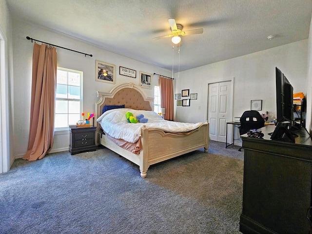690 NE 150th Ct, Morriston, FL 32668 - bedroom featuring carpet and ceiling fan