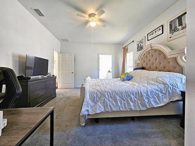 690 NE 150th Ct, Morriston, FL 32668 - bedroom with carpet flooring and ceiling fan