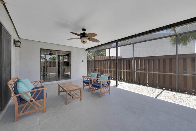2004 SE Round Table Dr Unit 0, Port Saint Lucie, FL 34952 - view of patio / terrace with ceiling fan