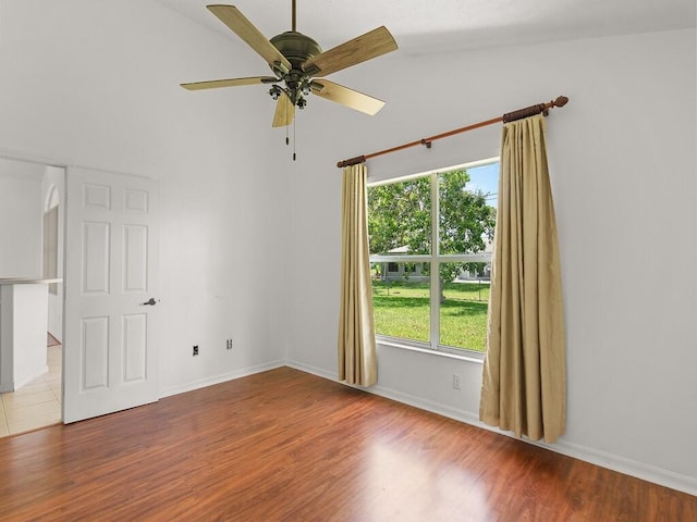 751 SE Majestic Ter, Port Saint Lucie, FL 34953 - unfurnished room with wood finished floors and ceiling fan