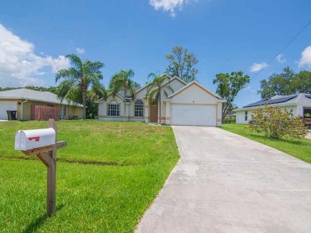 751 SE Majestic Ter, Port Saint Lucie, FL 34953 - ranch-style house featuring driveway, a garage, and a front yard
