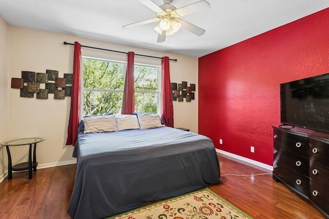 315 Spruce St, Boynton Beach, FL 33426 - bedroom featuring dark wood finished floors and a ceiling fan