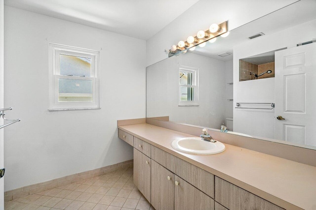 145 Waterway Rd, Royal Palm Beach, FL 33411 - full bathroom featuring vanity, tile patterned floors, and a shower