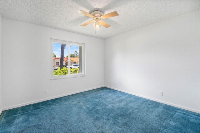 145 Waterway Rd, Royal Palm Beach, FL 33411 - carpeted spare room with a ceiling fan and a textured ceiling