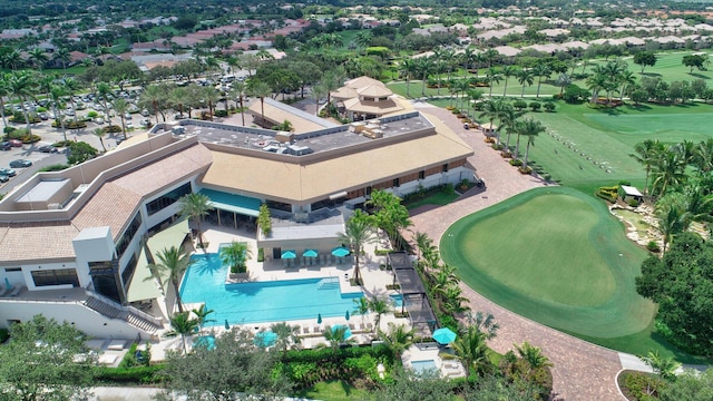 15822 Loch Maree Ln Unit 3203, Delray Beach, FL 33446 - bird's eye view of a golf club and a pool