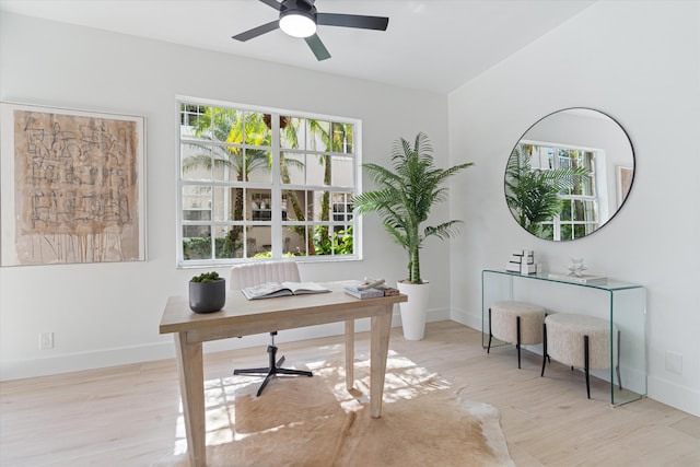 5189 Lake Catalina Dr Unit A, Boca Raton, FL 33496 - office space with wood finished floors and ceiling fan