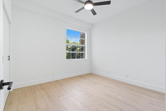 5189 Lake Catalina Dr Unit A, Boca Raton, FL 33496 - spare room featuring light wood-style floors and ceiling fan