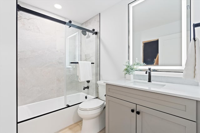 5189 Lake Catalina Dr Unit A, Boca Raton, FL 33496 - bathroom with vanity and combined bath / shower with glass door