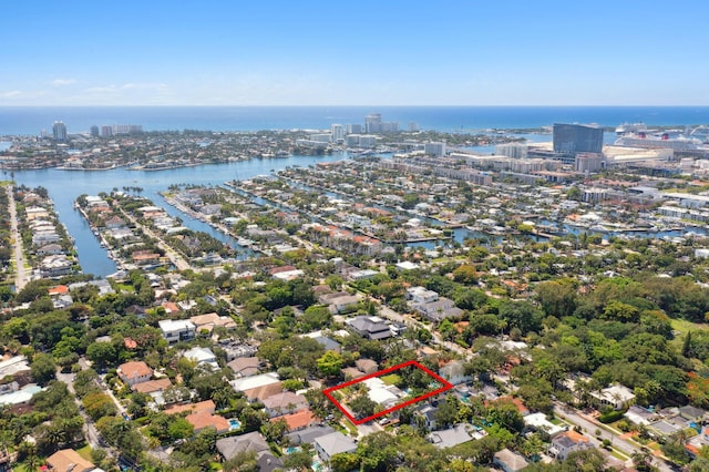 1116 SE 11th St, Fort Lauderdale, FL 33316 - view of urban area featuring property boundaries highlighted and a nearby body of water