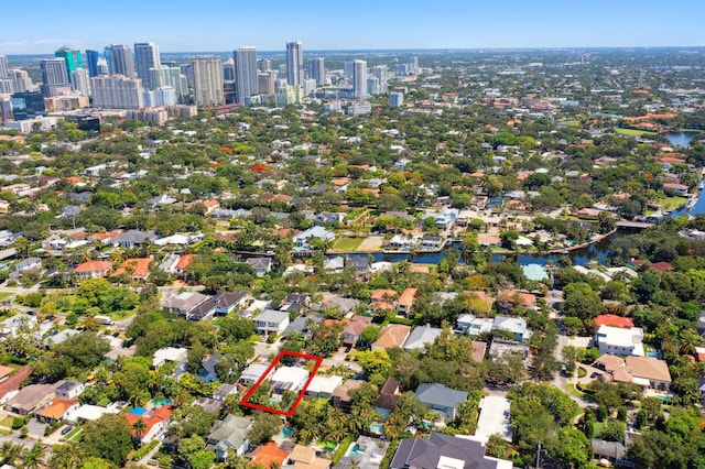 1116 SE 11th St, Fort Lauderdale, FL 33316 - view of urban area featuring property boundaries highlighted and a large body of water