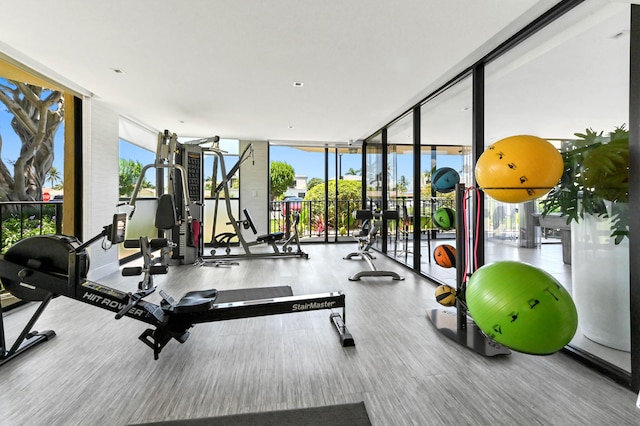 899 Jeffery St Unit 208, Boca Raton, FL 33487 - workout area featuring floor to ceiling windows