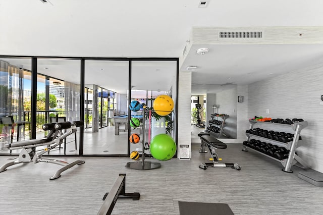 899 Jeffery St Unit 208, Boca Raton, FL 33487 - gym featuring floor to ceiling windows