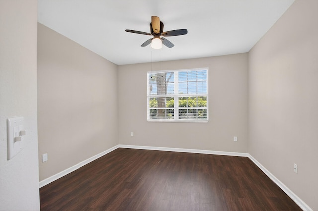 15045 Michelangelo Blvd Unit 104, Delray Beach, FL 33446 - unfurnished room with dark wood-style floors and a ceiling fan