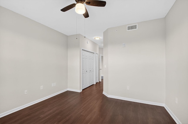 15045 Michelangelo Blvd Unit 104, Delray Beach, FL 33446 - unfurnished room with wood finished floors and ceiling fan