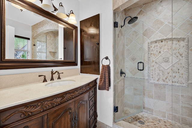 1921 W Terra Mar Dr, Lauderdale By The Sea, FL 33062 - bathroom featuring vanity and a shower stall