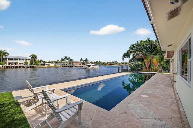 1921 W Terra Mar Dr, Lauderdale By The Sea, FL 33062 - outdoor pool featuring a water view and a patio