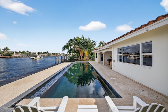 1921 W Terra Mar Dr, Lauderdale By The Sea, FL 33062 - outdoor pool with a water view and a patio