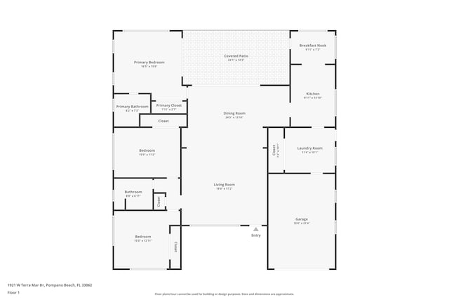 1921 W Terra Mar Dr, Lauderdale By The Sea, FL 33062 - view of floor plan / room layout