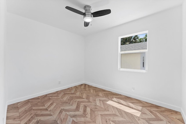 1420 Lake Ave, Lake Worth Beach, FL 33460 - spare room featuring baseboards and ceiling fan