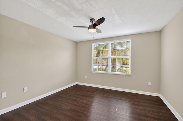 15035 Michelangelo Blvd Unit 105, Delray Beach, FL 33446 - empty room featuring ceiling fan and dark wood-style floors