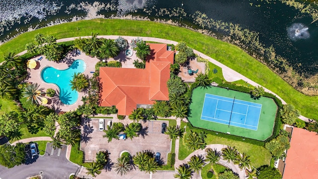 15035 Michelangelo Blvd Unit 105, Delray Beach, FL 33446 - bird's eye view of a pool area and a nearby body of water