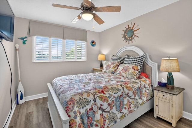 14425 Strathmore Ln Unit 404, Delray Beach, FL 33446 - bedroom with wood finished floors and ceiling fan