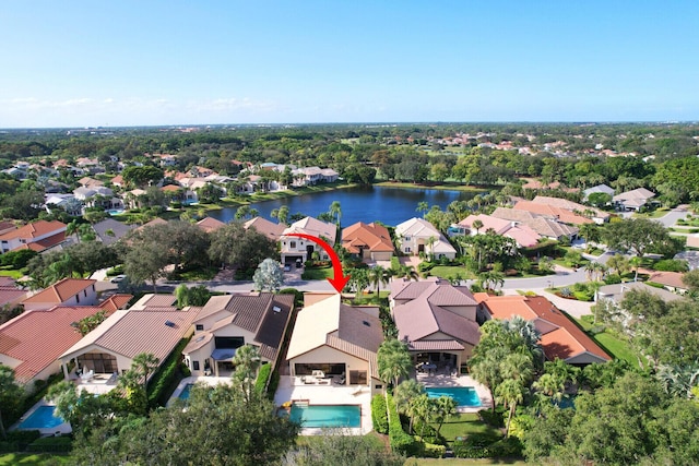 13308 Verdun Dr, Palm Beach Gardens, FL 33410 - aerial view of residential area with a large body of water and a pool area