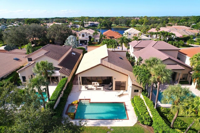 13308 Verdun Dr, Palm Beach Gardens, FL 33410 - aerial view of residential area featuring a pool and a nearby body of water