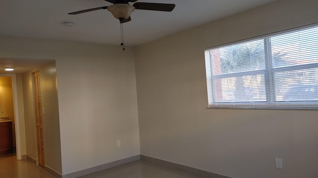 3710 NW 21st St Unit 214, Lauderdale Lakes, FL 33311 - unfurnished room with a ceiling fan and a smoke detector