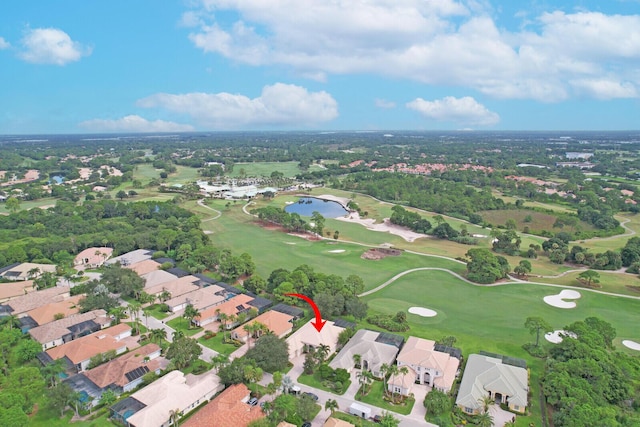 8732 Bally Bunion Rd, Port Saint Lucie, FL 34986 - aerial view of property's location featuring nearby suburban area, a large body of water, and a golf club