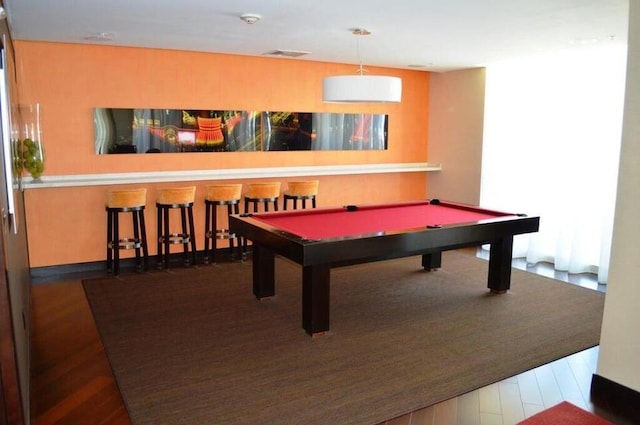 550 Okeechobee Blvd Unit 114, West Palm Beach, FL 33401 - rec room featuring billiards table and wood finished floors