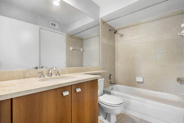 1000 Crystal Way Unit J, Delray Beach, FL 33444 - bathroom with tile patterned flooring, shower / bath combination, and vanity