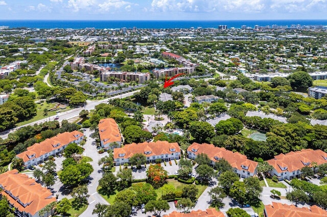 1000 Crystal Way Unit J, Delray Beach, FL 33444 - aerial view of property and surrounding area featuring a nearby body of water
