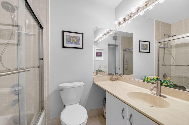 3010 NW 12th St Unit D, Delray Beach, FL 33445 - full bath featuring tile patterned floors, vanity, and combined bath / shower with glass door