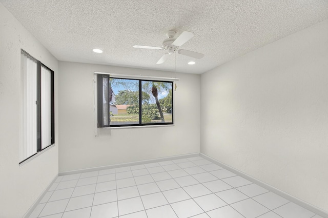 3010 NW 12th St Unit D, Delray Beach, FL 33445 - unfurnished room featuring ceiling fan, a textured ceiling, and recessed lighting