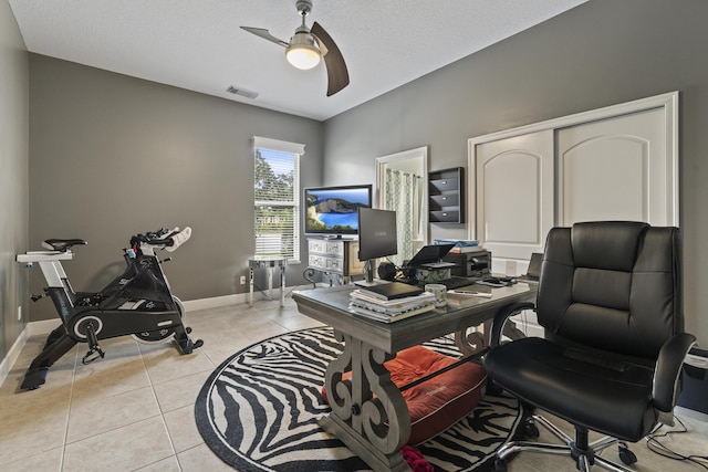 801 SW Classico Ct, Port Saint Lucie, FL 34986 - office space with light tile patterned flooring and ceiling fan