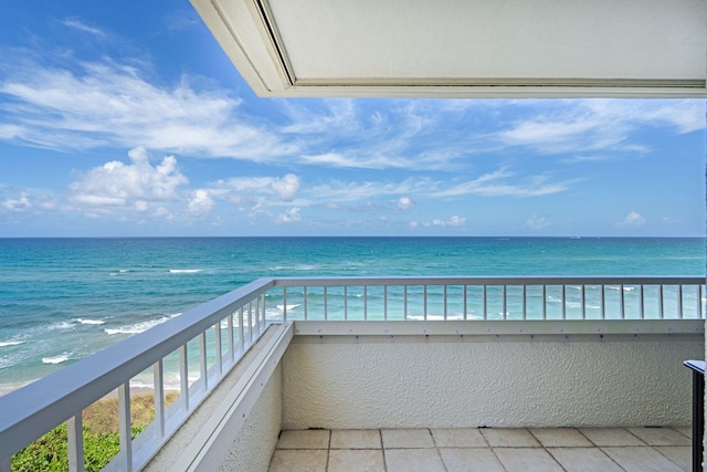 5280 N Ocean Dr Unit 3B, Singer Island, FL 33404 - balcony with view of water and beach