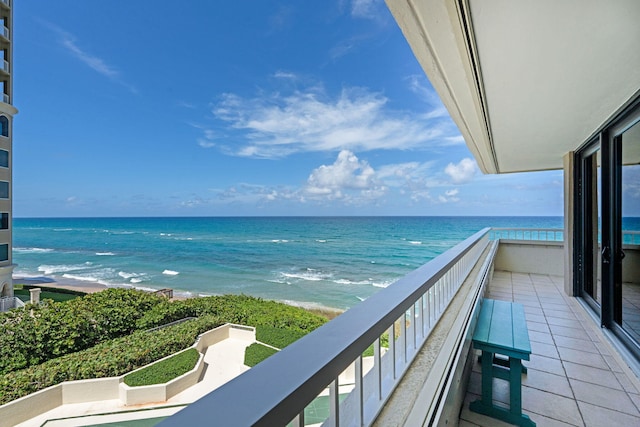 5280 N Ocean Dr Unit 3B, Singer Island, FL 33404 - balcony with view of water and beach