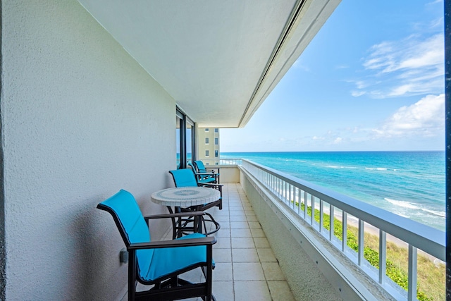 5280 N Ocean Dr Unit 3B, Singer Island, FL 33404 - balcony with view of water and beach