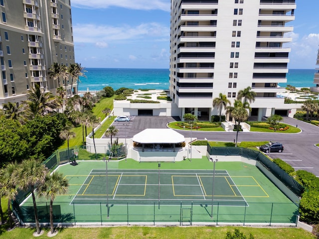 5280 N Ocean Dr Unit 3B, Singer Island, FL 33404 - view of tennis court featuring a water view